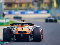 Lando Norris of the United Kingdom drives the (04) McLaren F1 Team MCL38 during FP3 of the Formula 1 Pirelli Gran Premio d'Italia 2024 in Mo...