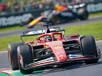 Charles Leclerc of Monaco drives the (16) Scuderia Ferrari SF-24 during the FP3 of the Formula 1 Pirelli Gran Premio d'Italia 2024 in Monza,...