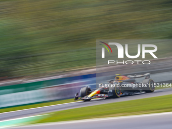 Carlos Sainz of Spain drives the (55) Scuderia Ferrari SF-24 during the FP3 of the Formula 1 Pirelli Gran Premio d'Italia 2024 in Monza, Ita...