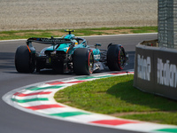 Fernando Alonso of Spain drives the (14) Aston Martin Aramco F1 Team AMR24 during the FP3 of the Formula 1 Pirelli Gran Premio d'Italia 2024...