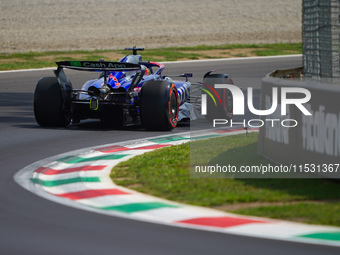 Daniel Ricciardo of Australia drives the (03) Visa Cash App RB Formula One Team VCARB 01 during FP3 of the Formula 1 Pirelli Gran Premio d'I...