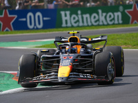 Sergio Perez of Mexico drives the (11) Oracle Red Bull Racing RB20 Honda RBPT during the Formula 1 Pirelli Gran Premio d'Italia 2024 in Monz...