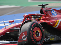 Charles Leclerc of Monaco drives the (16) Scuderia Ferrari SF-24 Ferrari during the Formula 1 Pirelli Gran Premio d'Italia 2024 in Monza, It...