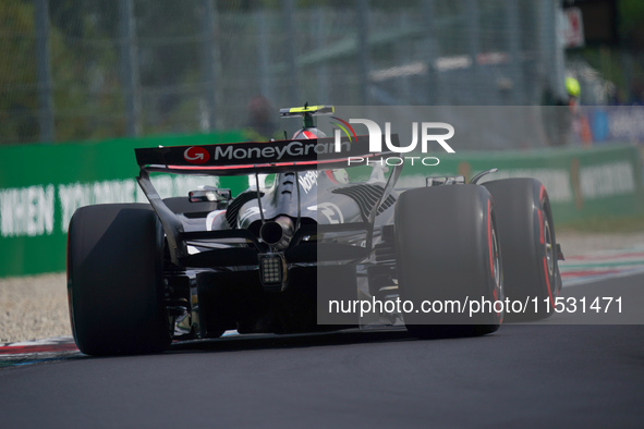 Nico Hulkenberg of Germany drives the (27) MoneyGram Haas F1 Team VF-24 Ferrari during the Formula 1 Pirelli Gran Premio d'Italia 2024 in Mo...