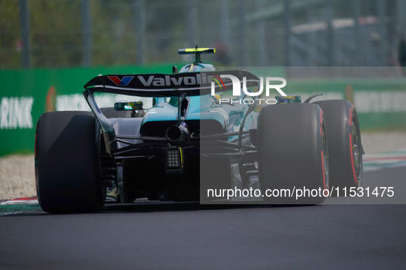 Fernando Alonso of Spain drives the (14) Aston Martin Aramco Cognizant F1 Team AMR24 Mercedes during the Formula 1 Pirelli Gran Premio d'Ita...