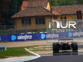 Carlos Sainz Jr. of Spain drives the (55) Scuderia Ferrari SF-24 Ferrari during the Formula 1 Pirelli Gran Premio d'Italia 2024 in Monza, It...