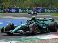 Fernando Alonso of Spain drives the (14) Aston Martin Aramco Cognizant F1 Team AMR24 Mercedes during the Formula 1 Pirelli Gran Premio d'Ita...