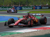 Charles Leclerc of Monaco drives the (16) Scuderia Ferrari SF-24 Ferrari during the Formula 1 Pirelli Gran Premio d'Italia 2024 in Monza, It...