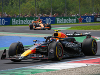 Sergio Perez of Mexico drives the (11) Oracle Red Bull Racing RB20 Honda RBPT during the Formula 1 Pirelli Gran Premio d'Italia 2024 in Monz...