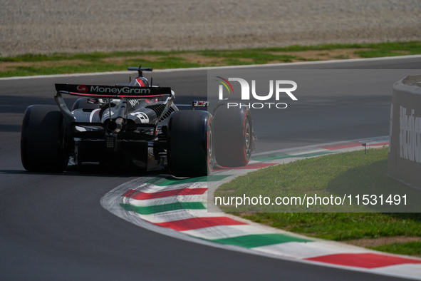 Kevin Magnussen of Denmark drives the (20) MoneyGram Haas F1 Team VF-24 Ferrari during the Formula 1 Pirelli Gran Premio d'Italia 2024 in Mo...