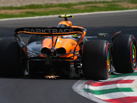 Lando Norris of the UK drives the (4) McLaren F1 Team MCL38 Mercedes during the Formula 1 Pirelli Gran Premio d'Italia 2024 in Monza, Italy,...