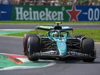 Fernando Alonso of Spain drives the (14) Aston Martin Aramco Cognizant F1 Team AMR24 Mercedes during the Formula 1 Pirelli Gran Premio d'Ita...