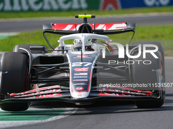 Nico Hulkenberg of Germany drives the (27) MoneyGram Haas F1 Team VF-24 Ferrari during the Formula 1 Pirelli Gran Premio d'Italia 2024 in Mo...