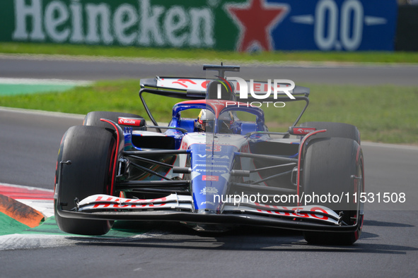 Daniel Ricciardo of Australia drives the (3) Visa Cash app RB VCARB01 Honda RBPT during the Formula 1 Pirelli Gran Premio d'Italia 2024 in M...