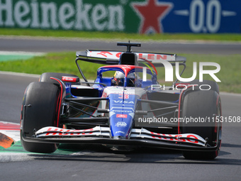 Daniel Ricciardo of Australia drives the (3) Visa Cash app RB VCARB01 Honda RBPT during the Formula 1 Pirelli Gran Premio d'Italia 2024 in M...