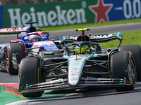 Lewis Hamilton of the UK drives the (44) Mercedes-AMG Petronas F1 Team F1 W15 E Performance Mercedes during the Formula 1 Pirelli Gran Premi...