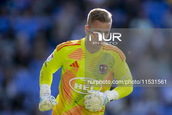 Joe Whitworth #1 (GK) of Exeter City F.C. during the Sky Bet League 1 match between Bolton Wanderers and Exeter City at the Toughsheet Stadi...