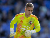 Joe Whitworth #1 (GK) of Exeter City F.C. during the Sky Bet League 1 match between Bolton Wanderers and Exeter City at the Toughsheet Stadi...