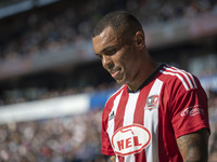 Josh Magennis #27 of Exeter City F.C. during the Sky Bet League 1 match between Bolton Wanderers and Exeter City at the Toughsheet Stadium i...