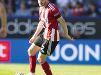 Jack McMillan #2 of Exeter City F.C. during the Sky Bet League 1 match between Bolton Wanderers and Exeter City at the Toughsheet Stadium in...