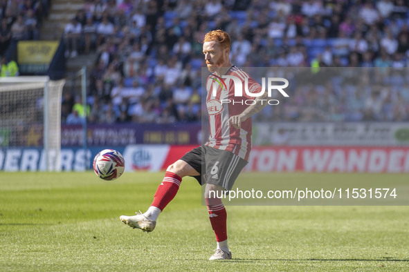 Ryan Woods #6 of Exeter City F.C. during the Sky Bet League 1 match between Bolton Wanderers and Exeter City at the Toughsheet Stadium in Bo...