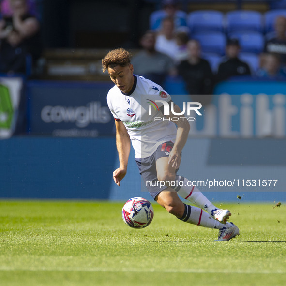 Dion Charles #10 of Bolton Wanderers F.C. in action during the Sky Bet League 1 match between Bolton Wanderers and Exeter City at the Toughs...