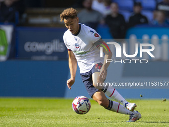 Dion Charles #10 of Bolton Wanderers F.C. in action during the Sky Bet League 1 match between Bolton Wanderers and Exeter City at the Toughs...