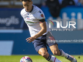 Dion Charles #10 of Bolton Wanderers F.C. in action during the Sky Bet League 1 match between Bolton Wanderers and Exeter City at the Toughs...