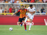 Ylber Ramadani of US Lecce is in action during the Serie A match between Lecce and Cagliari in Lecce, Italy, on August 31, 2024. (