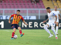 Frederic Guilbert is in action during the Serie A match between Lecce and Cagliari in Lecce, Italy, on August 31, 2024. (