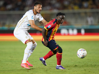 Lameck Banda of US Lecce is in action during the Serie A match between Lecce and Cagliari in Lecce, Italy, on August 31, 2024. (