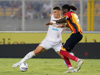 Roberto Piccoli of Cagliari Calcio is in action during the Serie A match between Lecce and Cagliari in Lecce, Italy, on August 31, 2024. (