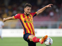 Ylber Ramadani of US Lecce is in action during the Serie A match between Lecce and Cagliari in Lecce, Italy, on August 31, 2024. (