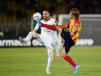 Antonino Gallo of Us Lecce is in action during the Serie A match between Lecce and Cagliari in Lecce, Italy, on August 31, 2024. (