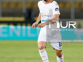 Razvan Marin of Cagliari Calcio is in action during the Serie A match between Lecce and Cagliari in Lecce, Italy, on August 31, 2024. (