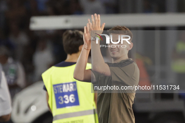 Billi Gilmore before the Serie A soccer match between SSC Napoli and Parma Calcio at Stadio Maradona in Naples, Italy, on August 31, 2024. 