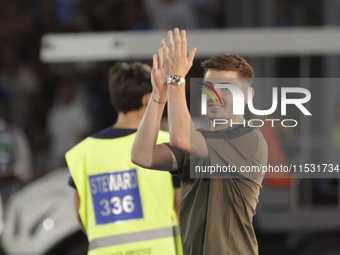 Billi Gilmore before the Serie A soccer match between SSC Napoli and Parma Calcio at Stadio Maradona in Naples, Italy, on August 31, 2024. (