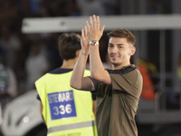 Billi Gilmore before the Serie A soccer match between SSC Napoli and Parma Calcio at Stadio Maradona in Naples, Italy, on August 31, 2024. (