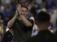 Scott McTonimay stands before the Serie A soccer match between SSC Napoli and Parma Calcio at Stadio Maradona in Naples, Italy, on August 31...