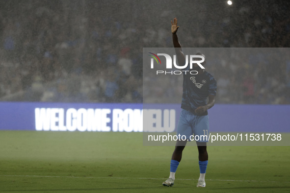 Romelu Lukaku of Napoli before the Serie A soccer match SSC Napoli - Parma Calcio at Stadio Maradona in Naples, Italy, on August 31, 2024. 