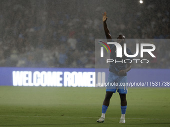 Romelu Lukaku of Napoli before the Serie A soccer match SSC Napoli - Parma Calcio at Stadio Maradona in Naples, Italy, on August 31, 2024. (