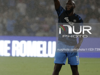 Romelu Lukaku of Napoli before the Serie A soccer match SSC Napoli - Parma Calcio at Stadio Maradona in Naples, Italy, on August 31, 2024. (