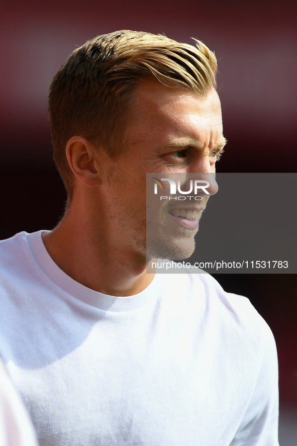 James Ward-Prowse of Nottingham Forest during the Premier League match between Nottingham Forest and Wolverhampton Wanderers at the City Gro...