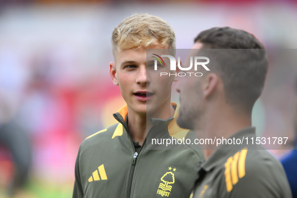 Zach Abbott of Nottingham Forest during the Premier League match between Nottingham Forest and Wolverhampton Wanderers at the City Ground in...