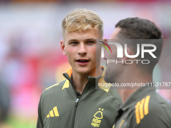 Zach Abbott of Nottingham Forest during the Premier League match between Nottingham Forest and Wolverhampton Wanderers at the City Ground in...