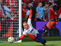 Matz Sels, Nottingham Forest goalkeeper, warms up ahead of kick-off during the Premier League match between Nottingham Forest and Wolverhamp...