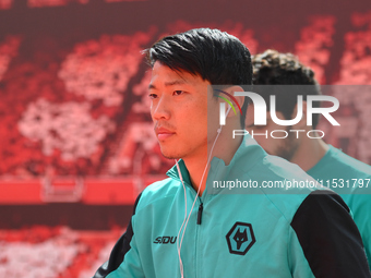 Hwang Hee-Chan of Wolverhampton Wanderers during the Premier League match between Nottingham Forest and Wolverhampton Wanderers at the City...