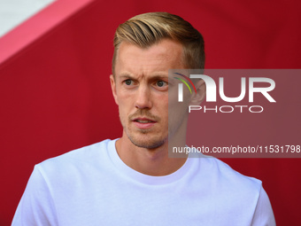 James Ward-Prowse of Nottingham Forest during the Premier League match between Nottingham Forest and Wolverhampton Wanderers at the City Gro...