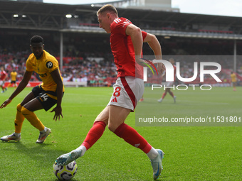 Elliott Anderson of Nottingham Forest is in action during the Premier League match between Nottingham Forest and Wolverhampton Wanderers at...