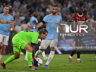 Ivan Provedel of S.S. Lazio during the 3rd day of the Serie A Championship between S.S. Lazio and A.C. Milan at the Olympic Stadium in Rome,...